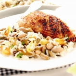 Cajun Chicken with Mixed Bean, Pineapple and Thyme Rice