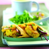 Chick pea and Flageolet Bean Patties with Citrus Relish Chick pea and Flageolet Bean Patties with Citrus Relish