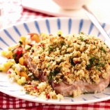 Herb Crusted Tuna with Apricot Salsa