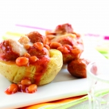 Meatball and Baked Bean Boats