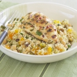 Moroccan Chicken with Minted Cous Cous and Chick Peas