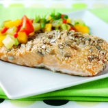 Salmon with Mango and Pineapple Salsa