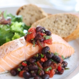 Barbecued Salmon & Black Bean Salsa