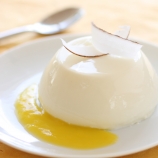 Coconut Pannacotta with Mango Coulis