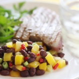 Tuna with Black Bean & Mango Salsa Tuna with Black Bean & Mango Salsa