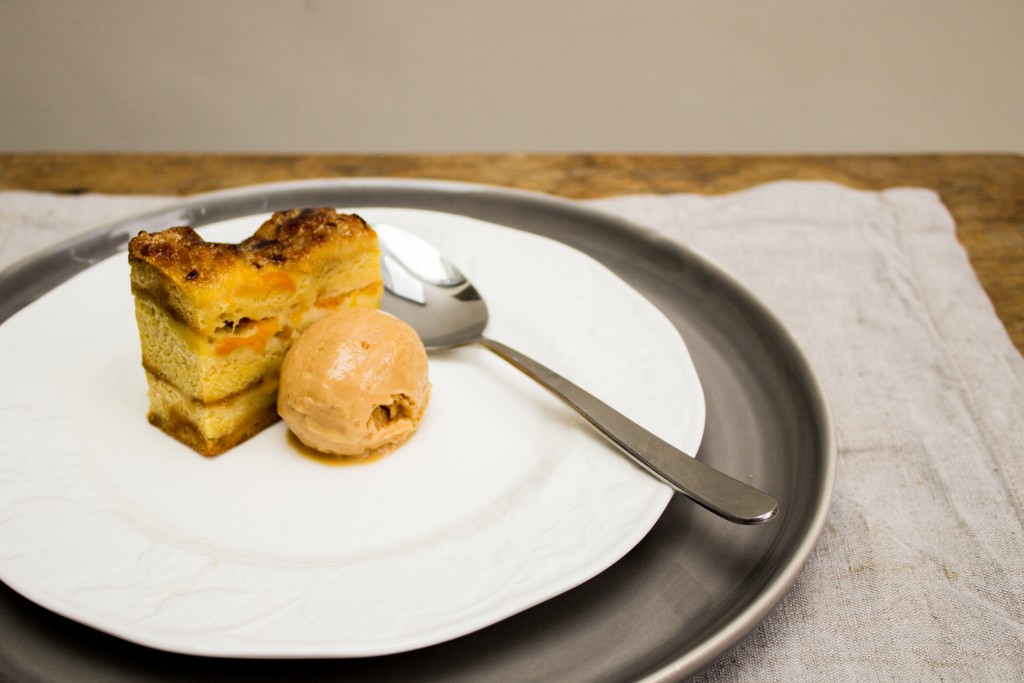Does it get any better than bread and butter pudding? The answer is yes and it’s all about bread and butter pudding with salted caramel ice-cream
