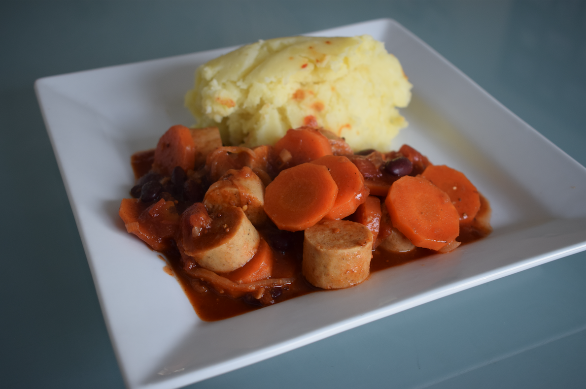 Sausage and mustard bean stew