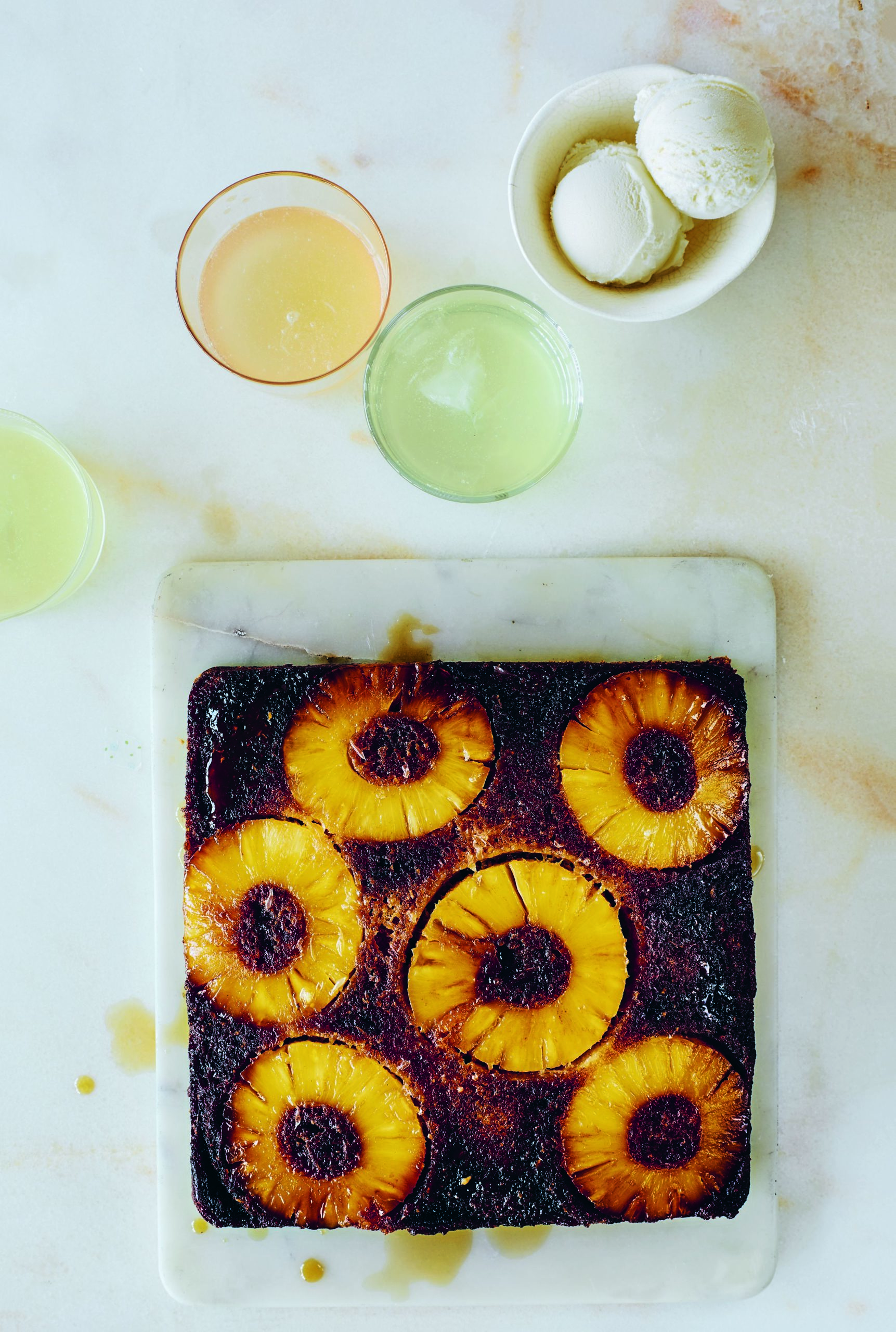 Pineapple, lime & coconut cake