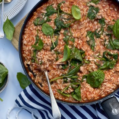 Tuna, tomato & spinach Risotto